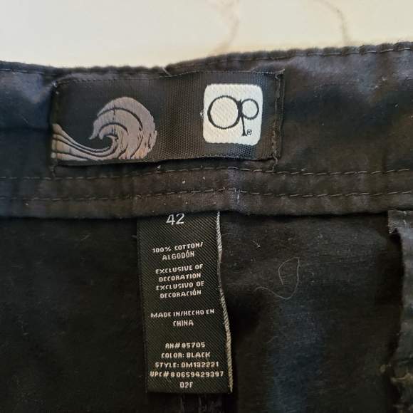 Ocean Pacific Men's Black Cargo Shorts size 42 - Picture 7 of 11